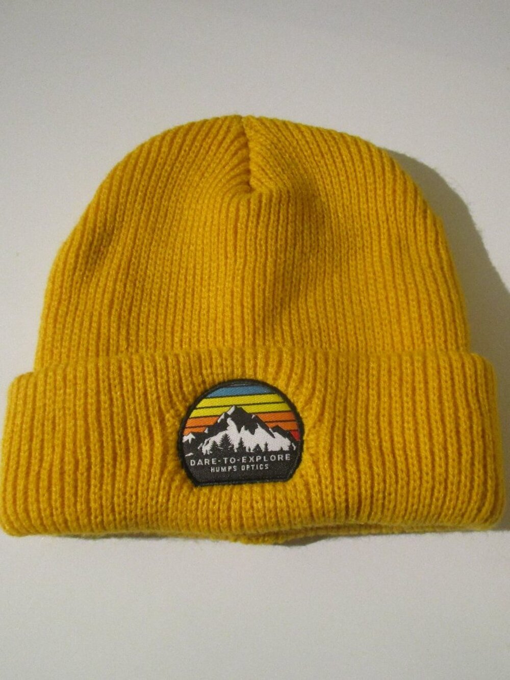 Humps Optic Mountain Logo Ski & Snow Beanie in Mustard